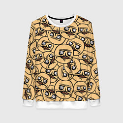 Свитшот женский Me Gusta pattern, цвет: 3D-белый