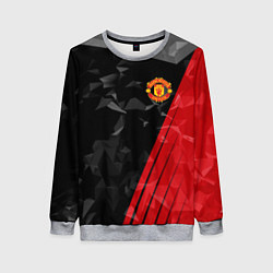 Свитшот женский FC Manchester United: Abstract, цвет: 3D-меланж