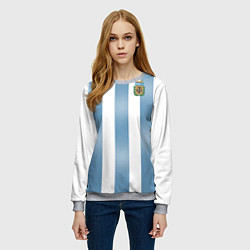 Свитшот женский Сборная Аргентины: ЧМ-2018, цвет: 3D-меланж — фото 2