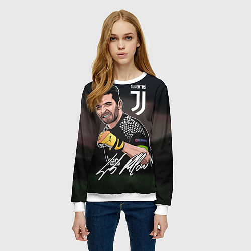 Женский свитшот Джанлуиджи Буффон / 3D-Белый – фото 3