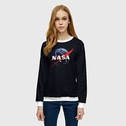 Свитшот женский NASA: Black Space, цвет: 3D-белый — фото 2