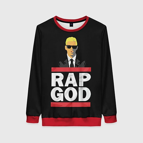 Женский свитшот Rap God Eminem / 3D-Красный – фото 1