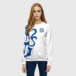 Свитшот женский FC Chelsea: White Lion, цвет: 3D-белый — фото 2