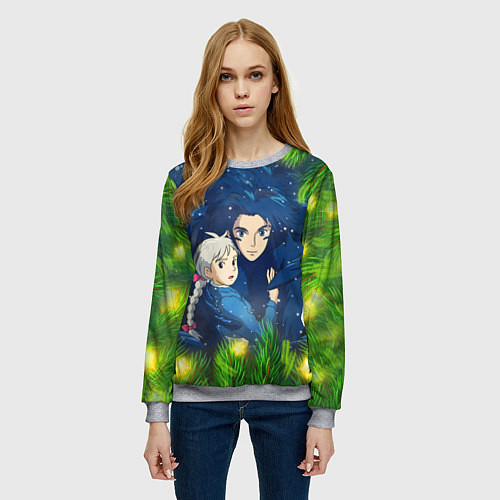 Женский свитшот Хаул / 3D-Меланж – фото 3