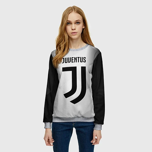 Женский свитшот FC Juventus: Silver Original / 3D-Меланж – фото 3