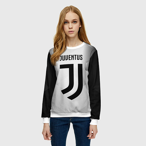 Женский свитшот FC Juventus: Silver Original / 3D-Белый – фото 3