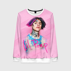 Свитшот женский Lil Peep: Pink Style, цвет: 3D-белый