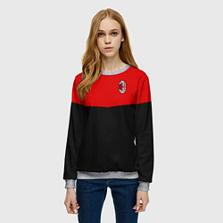 Свитшот женский АC Milan: R&B Sport, цвет: 3D-меланж — фото 2