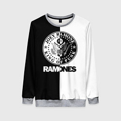 Свитшот женский Ramones B&W, цвет: 3D-меланж
