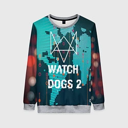 Свитшот женский Watch Dogs 2: Network Hack, цвет: 3D-меланж