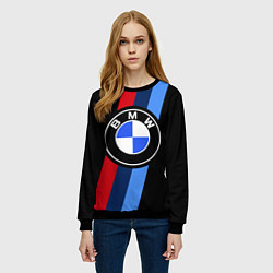 Свитшот женский BMW 2021 M SPORT БМВ М СПОРТ, цвет: 3D-черный — фото 2
