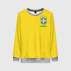 Свитшот женский Сборная Бразилии, цвет: 3D-меланж