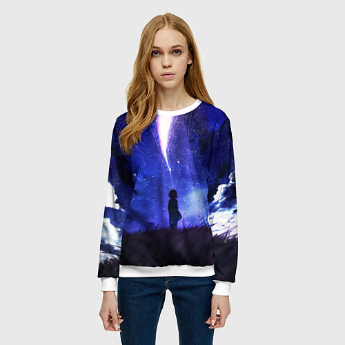 Женский свитшот Your Name / 3D-Белый – фото 3