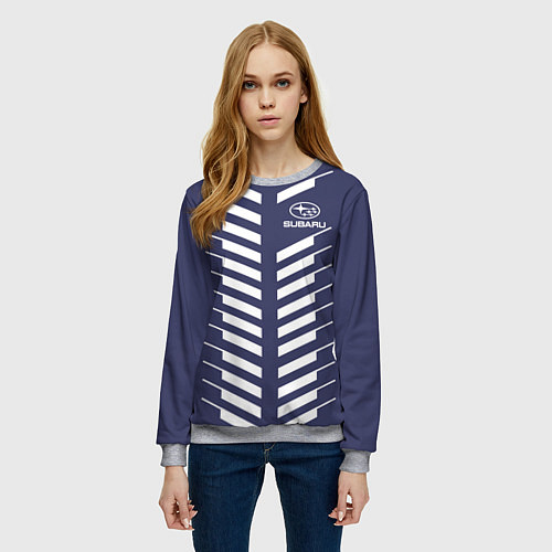 Женский свитшот Subaru Protect / 3D-Меланж – фото 3