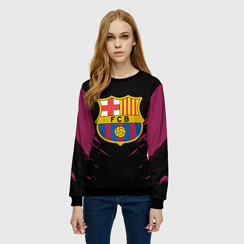 Женский свитшот Barcelona FC: Sport Fashion / 3D-Черный – фото 3