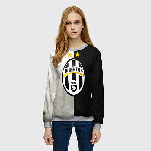 Женский свитшот FC Juventus W&B / 3D-Меланж – фото 3