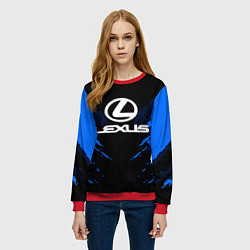 Свитшот женский Lexus: Blue Anger, цвет: 3D-красный — фото 2