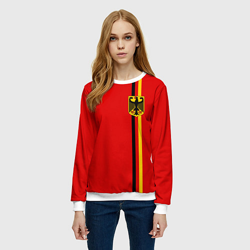 Женский свитшот Германия / 3D-Белый – фото 3