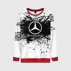 Свитшот женский Mercedes-Benz: Black Spray, цвет: 3D-красный