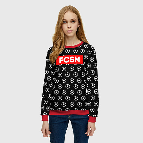 Женский свитшот FCSM Supreme / 3D-Красный – фото 3