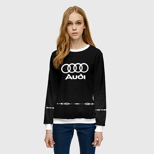 Женский свитшот Audi: Black Abstract / 3D-Белый – фото 3