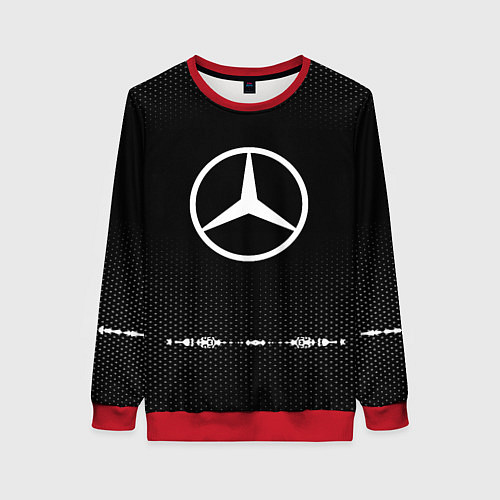 Женский свитшот Mercedes: Black Abstract / 3D-Красный – фото 1