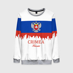 Свитшот женский Crimea, Russia, цвет: 3D-меланж