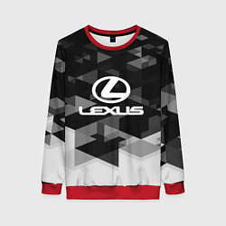 Свитшот женский Lexus sport geometry, цвет: 3D-красный
