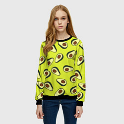 Свитшот женский Стиль авокадо, цвет: 3D-черный — фото 2