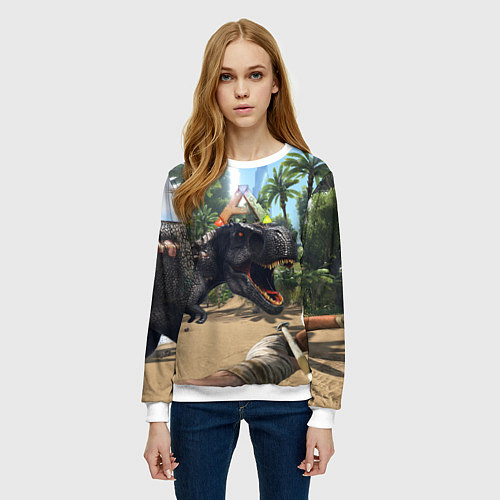 Женский свитшот ARK: Survival Evolved / 3D-Белый – фото 3
