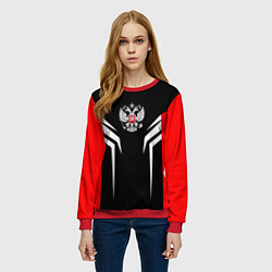 Свитшот женский Russia: Sport Line, цвет: 3D-красный — фото 2