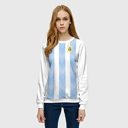 Свитшот женский Сборная Аргентины, цвет: 3D-белый — фото 2