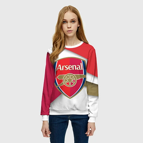 Женский свитшот FC Arsenal / 3D-Белый – фото 3