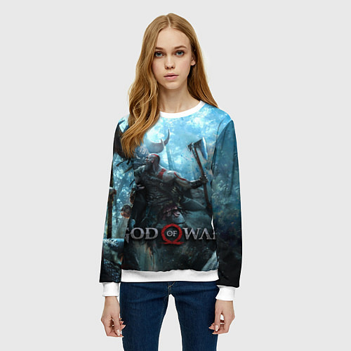 Женский свитшот God of War: Dynasty / 3D-Белый – фото 3