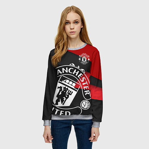 Женский свитшот FC Man United: Exclusive / 3D-Меланж – фото 3