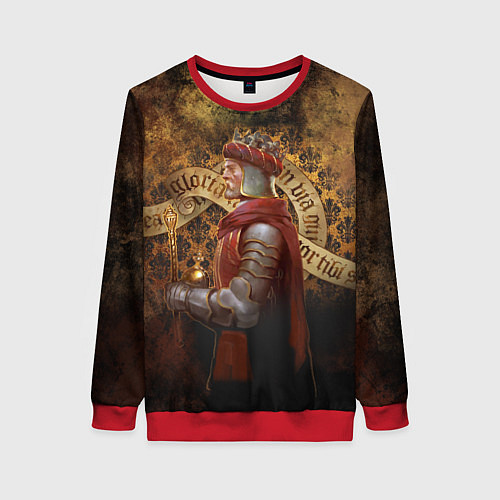 Женский свитшот Kingdom Come: Charles IV / 3D-Красный – фото 1
