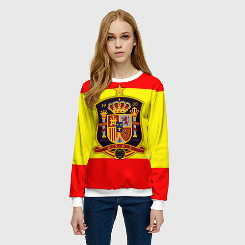 Женский свитшот Сборная Испании / 3D-Белый – фото 3
