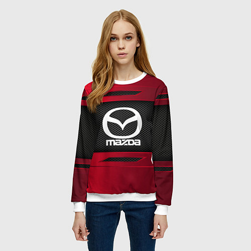 Женский свитшот Mazda Sport / 3D-Белый – фото 3