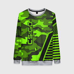 Свитшот женский CS:GO Light Green Camo, цвет: 3D-меланж