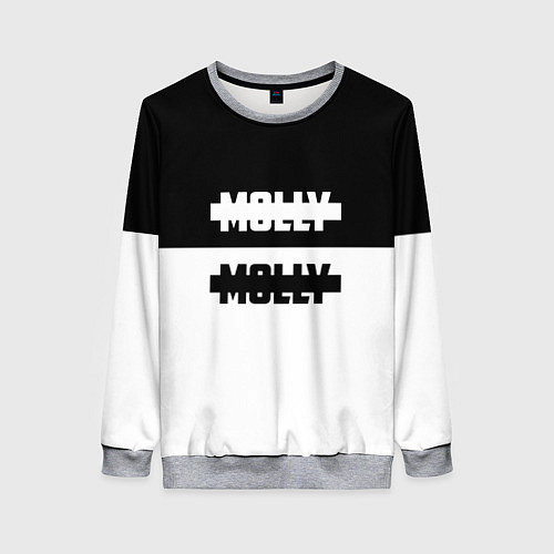 Женский свитшот Molly: Black & White / 3D-Меланж – фото 1