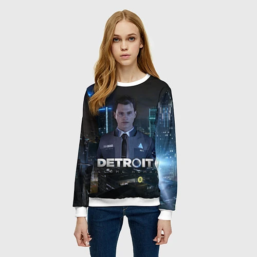 Женский свитшот Detroit: Connor / 3D-Белый – фото 3