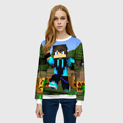 Женский свитшот Бросок Жемчуга Края / 3D-Белый – фото 3