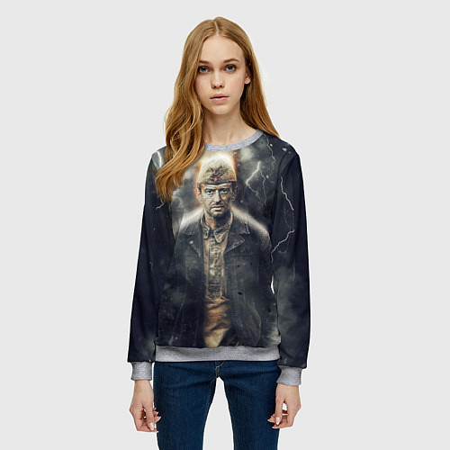 Женский свитшот Собибор / 3D-Меланж – фото 3