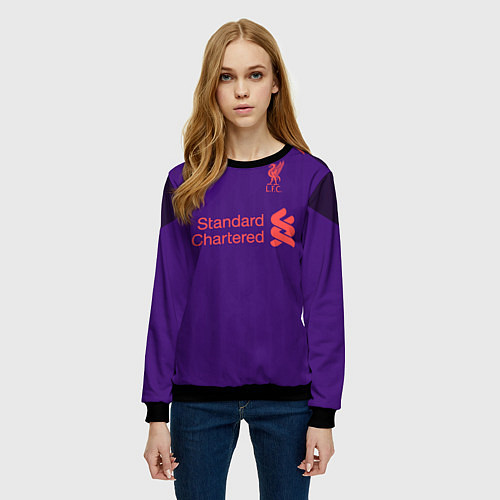 Женский свитшот FC Liverpool: Salah Away 18/19 / 3D-Черный – фото 3