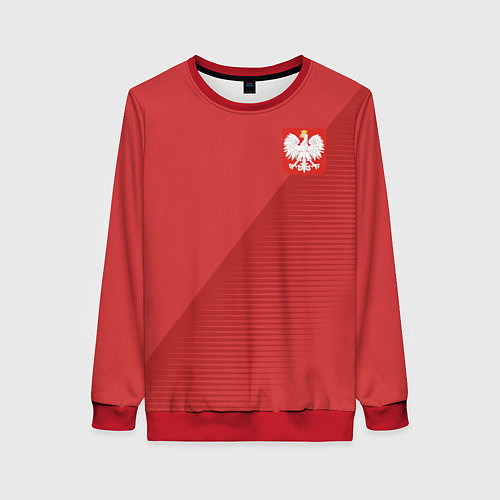 Женский свитшот Poland Team: Away WC-2018 / 3D-Красный – фото 1