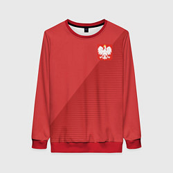 Свитшот женский Poland Team: Away WC-2018, цвет: 3D-красный