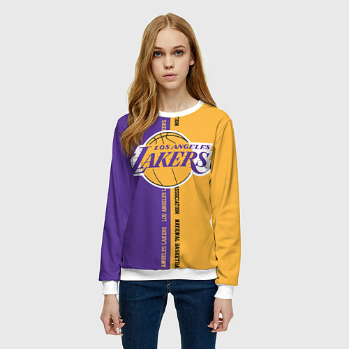 Женский свитшот NBA: LA Lakers / 3D-Белый – фото 3