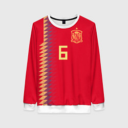Свитшот женский Iniesta Home WC 2018, цвет: 3D-белый
