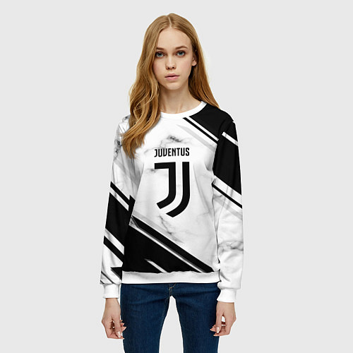 Женский свитшот Juventus / 3D-Белый – фото 3