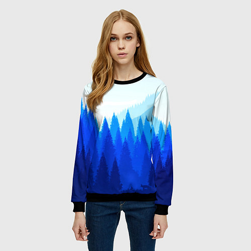 Женский свитшот Firewatch: Cold Wood / 3D-Черный – фото 3